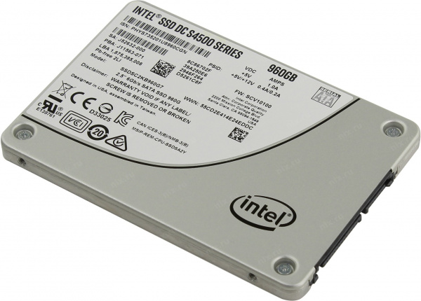 Серверный накопитель INTEL SATA 2.5" 960GB TLC/S4500 SSDSC2KB960G701